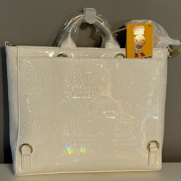 Loungefly White Iridescent Rainbow Brite Convertible Backpack/Tote